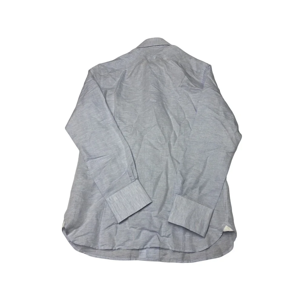NWT Banana Republic Slim Fit Mens S Light Blue Linen Cotton Blend‎ Button Down